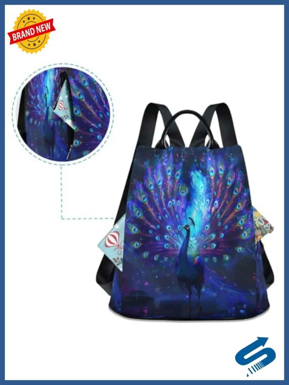 Anti Theft Fashion Backpack with Plush Ball, Large Capacity